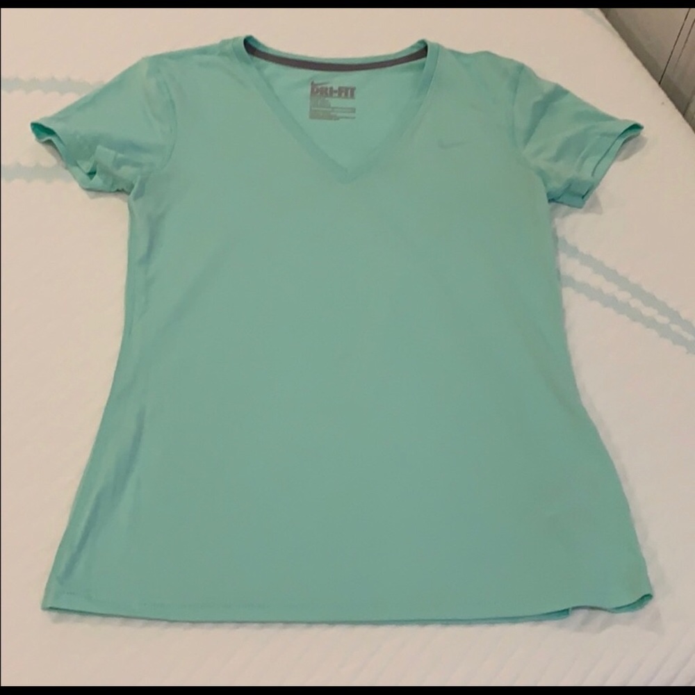 Nike Top, Mint Green, V neck